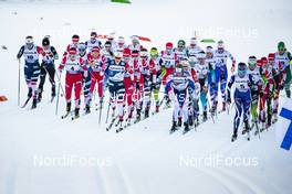 05.01.2019, Val di Fiemme, Italy (ITA): Start of the race (l-r)  - FIS world cup cross-country, tour de ski, mass women, Val di Fiemme (ITA). www.nordicfocus.com. © Modica/NordicFocus. Every downloaded picture is fee-liable.