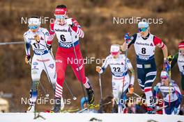 05.01.2019, Val di Fiemme, Italy (ITA): Moa Molander Kristiansen (SWE), Anastasia Sedova (RUS), Lisa Vinsa (SWE), Kari Oeyre Slind (NOR), (l-r)  - FIS world cup cross-country, tour de ski, mass women, Val di Fiemme (ITA). www.nordicfocus.com. © Modica/NordicFocus. Every downloaded picture is fee-liable.
