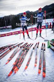 04.01.2019, Val di Fiemme, Italy (ITA): Rossignol service men   - FIS world cup cross-country, tour de ski, training women, Val di Fiemme (ITA). www.nordicfocus.com. © Modica/NordicFocus. Every downloaded picture is fee-liable.