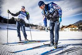 04.01.2019, Val di Fiemme, Italy (ITA): Jessica Diggins (USA) and his Skiman - FIS world cup cross-country, tour de ski, training women, Val di Fiemme (ITA). www.nordicfocus.com. © Modica/NordicFocus. Every downloaded picture is fee-liable.