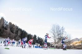 05.01.2019, Val di Fiemme, Italy (ITA): Krista Parmakoski (FIN), Ingvild Flugstad Oestberg (NOR), Heidi Weng (NOR), (l-r)  - FIS world cup cross-country, tour de ski, mass women, Val di Fiemme (ITA). www.nordicfocus.com. © Modica/NordicFocus. Every downloaded picture is fee-liable.