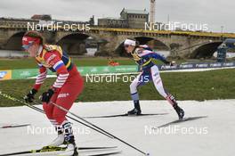 13.01.2019, Dresden, Germany (GER): Sophie Caldwell (USA) - FIS world cup cross-country, team sprint, Dresden (GER). www.nordicfocus.com. © Thibaut/NordicFocus. Every downloaded picture is fee-liable.