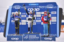 20.01.2019, Otepaeae, Estonia (EST): Ebba Andersson (SWE), Therese Johaug (NOR), Natalia Nepryaeva (RUS), (l-r) - FIS world cup cross-country, 10km women, Otepaeae (EST). www.nordicfocus.com. © Thibaut/NordicFocus. Every downloaded picture is fee-liable.