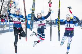 26.01.2019, Ulricehamn, Sweden (SWE): Astrid Uhrenholdt Jacobsen (NOR), Therese Johaug (NOR), Ebba Andersson (SWE), (l-r)  - FIS world cup cross-country, 10km women, Ulricehamn (SWE). www.nordicfocus.com. © Modica/NordicFocus. Every downloaded picture is fee-liable.