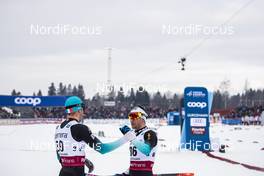 26.01.2019, Ulricehamn, Sweden (SWE): Maurice Manificat (FRA), Adrien Backscheider (FRA), (l-r)  - FIS world cup cross-country, 15km men, Ulricehamn (SWE). www.nordicfocus.com. © Modica/NordicFocus. Every downloaded picture is fee-liable.