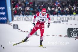 26.01.2019, Ulricehamn, Sweden (SWE): Andrey Melnichenko (RUS) - FIS world cup cross-country, 15km men, Ulricehamn (SWE). www.nordicfocus.com. © Modica/NordicFocus. Every downloaded picture is fee-liable.
