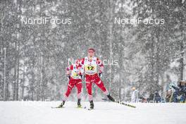 27.01.2019, Ulricehamn, Sweden (SWE): Denis Spitsov (RUS), Andrey Melnichenko (RUS), (l-r)  - FIS world cup cross-country, 4x10km men, Ulricehamn (SWE). www.nordicfocus.com. © Modica/NordicFocus. Every downloaded picture is fee-liable.
