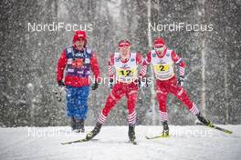27.01.2019, Ulricehamn, Sweden (SWE): Denis Spitsov (RUS), Andrey Melnichenko (RUS), (l-r)  - FIS world cup cross-country, 4x10km men, Ulricehamn (SWE). www.nordicfocus.com. © Modica/NordicFocus. Every downloaded picture is fee-liable.