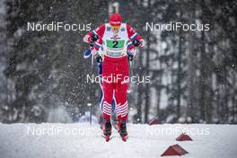 27.01.2019, Ulricehamn, Sweden (SWE): Alexander Bolshunov (RUS) - FIS world cup cross-country, 4x10km men, Ulricehamn (SWE). www.nordicfocus.com. © Modica/NordicFocus. Every downloaded picture is fee-liable.