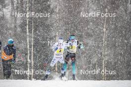 27.01.2019, Ulricehamn, Sweden (SWE): Jens Burman (SWE), Clement Parisse (FRA), (l-r)  - FIS world cup cross-country, 4x10km men, Ulricehamn (SWE). www.nordicfocus.com. © Modica/NordicFocus. Every downloaded picture is fee-liable.