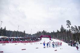27.01.2019, Ulricehamn, Sweden (SWE): Start of the race (l-r)  - FIS world cup cross-country, 4x10km men, Ulricehamn (SWE). www.nordicfocus.com. © Modica/NordicFocus. Every downloaded picture is fee-liable.