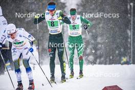 27.01.2019, Ulricehamn, Sweden (SWE): Jonas Dobler (GER), Stefano Gardener (ITA), (l-r)  - FIS world cup cross-country, 4x10km men, Ulricehamn (SWE). www.nordicfocus.com. © Modica/NordicFocus. Every downloaded picture is fee-liable.