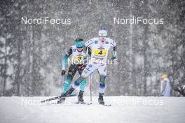 27.01.2019, Ulricehamn, Sweden (SWE): Jens Burman (SWE), Clement Parisse (FRA), (l-r)  - FIS world cup cross-country, 4x10km men, Ulricehamn (SWE). www.nordicfocus.com. © Modica/NordicFocus. Every downloaded picture is fee-liable.