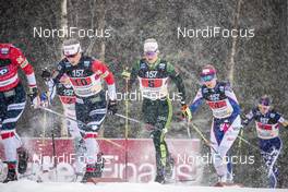 27.01.2019, Ulricehamn, Sweden (SWE): Lotta Udnes Weng (NOR), Victoria Carl (GER), Sadie Bjornsen (USA), (l-r)  - FIS world cup cross-country, 4x5km women, Ulricehamn (SWE). www.nordicfocus.com. © Modica/NordicFocus. Every downloaded picture is fee-liable.