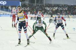 09.02.2019, Lahti Finland (FIN): Johannes Hoesflot Klaebo (NOR), Federico Pellegrino (ITA), Finn Haagen Krogh (NOR) (l-r) - FIS world cup cross-country, individual sprint, Lahti (FIN). www.nordicfocus.com. © Thibaut/NordicFocus. Every downloaded picture is fee-liable.