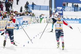 09.02.2019, Lahti Finland (FIN): Emil Iversen (NOR), Finn Haagen Krogh (NOR), (l-r)  - FIS world cup cross-country, individual sprint, Lahti (FIN). www.nordicfocus.com. © Modica/NordicFocus. Every downloaded picture is fee-liable.