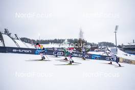 09.02.2019, Lahti Finland (FIN): Johannes Hoesflot Klaebo (NOR), Federico Pellegrino (ITA), Sindre Bjoernestad Skar (NOR), (l-r)  - FIS world cup cross-country, individual sprint, Lahti (FIN). www.nordicfocus.com. © Modica/NordicFocus. Every downloaded picture is fee-liable.