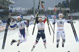 09.02.2019, Lahti Finland (FIN): Sophie Caldwell (USA), Maiken Caspersen Falla (NOR), Maja Dahlqvist (SWE) - FIS world cup cross-country, individual sprint, Lahti (FIN). www.nordicfocus.com. © Thibaut/NordicFocus. Every downloaded picture is fee-liable.