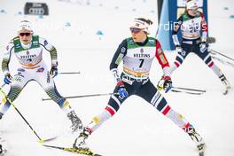 09.02.2019, Lahti Finland (FIN): Johanna Hagstroem (SWE), Maiken Caspersen Falla (NOR), Anna Svendsen (NOR), (l-r)  - FIS world cup cross-country, individual sprint, Lahti (FIN). www.nordicfocus.com. © Modica/NordicFocus. Every downloaded picture is fee-liable.