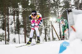 09.02.2019, Lahti Finland (FIN): Johannes Hoesflot Klaebo (NOR), Federico Pellegrino (ITA), (l-r)  - FIS world cup cross-country, individual sprint, Lahti (FIN). www.nordicfocus.com. © Modica/NordicFocus. Every downloaded picture is fee-liable.