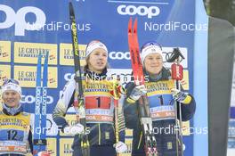 10.02.2019, Lahti Finland (FIN): Evelina Settlin (SWE), Hanna Falk (SWE) - FIS world cup cross-country, team sprint, Lahti (FIN). www.nordicfocus.com. © Thibaut/NordicFocus. Every downloaded picture is fee-liable.