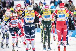 10.02.2019, Lahti Finland (FIN): Mari Eide (NOR), Laura Gimmler (GER), Evgenia Shapovalova (RUS), (l-r)  - FIS world cup cross-country, team sprint, Lahti (FIN). www.nordicfocus.com. © Modica/NordicFocus. Every downloaded picture is fee-liable.
