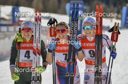 16.02.2019, Cogne, Italy (ITA): Sandra Ringwald (GER), Jessica Diggins (USA), Johanna Hagstroem (SWE) - FIS world cup cross-country, individual sprint, Cogne (ITA). www.nordicfocus.com. © Thibaut/NordicFocus. Every downloaded picture is fee-liable.