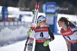 16.02.2019, Cogne, Italy (ITA): Sandra Ringwald (GER), Jessica Diggins (USA) - FIS world cup cross-country, individual sprint, Cogne (ITA). www.nordicfocus.com. © Thibaut/NordicFocus. Every downloaded picture is fee-liable.