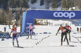 16.02.2019, Cogne, Italy (ITA): Jessica Diggins (USA), Sandra Ringwald (GER), Johanna Hagstroem (SWE) - FIS world cup cross-country, individual sprint, Cogne (ITA). www.nordicfocus.com. © Thibaut/NordicFocus. Every downloaded picture is fee-liable.