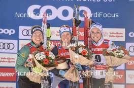 16.02.2019, Cogne, Italy (ITA): Sandra Ringwald (GER), Jessica Diggins (USA), Johanna Hagstroem (SWE), (l-r) - FIS world cup cross-country, individual sprint, Cogne (ITA). www.nordicfocus.com. © Thibaut/NordicFocus. Every downloaded picture is fee-liable.