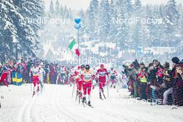 09.03.2019, Oslo, Norway (NOR): Hans Christer Holund (NOR), Johannes Hoesflot Klaebo (NOR), Alexander Bolshunov (RUS), (l-r)  - FIS world cup cross-country, mass men, Oslo (NOR). www.nordicfocus.com. © Modica/NordicFocus. Every downloaded picture is fee-liable.