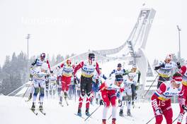 09.03.2019, Oslo, Norway (NOR): Jonas Baumann (SUI), Alexey Chervotkin (RUS), Alex Harvey (CAN), Mathias Rundgreen (NOR), (l-r)  - FIS world cup cross-country, mass men, Oslo (NOR). www.nordicfocus.com. © Modica/NordicFocus. Every downloaded picture is fee-liable.