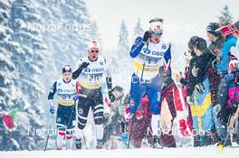 09.03.2019, Oslo, Norway (NOR): Mattis Stenshagen (NOR), Mathias Rundgreen (NOR), Andrew Musgrave (GBR), (l-r)  - FIS world cup cross-country, mass men, Oslo (NOR). www.nordicfocus.com. © Modica/NordicFocus. Every downloaded picture is fee-liable.