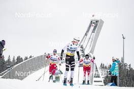 09.03.2019, Oslo, Norway (NOR): Johan Hoel (NOR), Sjur Roethe (NOR), Simen Hegstad Krueger (NOR), (l-r)  - FIS world cup cross-country, mass men, Oslo (NOR). www.nordicfocus.com. © Modica/NordicFocus. Every downloaded picture is fee-liable.
