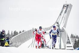 09.03.2019, Oslo, Norway (NOR): Hans Christer Holund (NOR), Iivo Niskanen (FIN), (l-r)  - FIS world cup cross-country, mass men, Oslo (NOR). www.nordicfocus.com. © Modica/NordicFocus. Every downloaded picture is fee-liable.