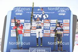 10.03.2019, Oslo, Norway (NOR): Natalia Nepryaeva (RUS), Therese Johaug (NOR), Ebba Andersson (SWE), (l-r) - FIS world cup cross-country, mass women, Oslo (NOR). www.nordicfocus.com. © Thibaut/NordicFocus. Every downloaded picture is fee-liable.