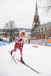 12.03.2019, Drammen, Norway (NOR): Alexander Bolshunov (RUS) - FIS world cup cross-country, individual sprint, Drammen (NOR). www.nordicfocus.com. © Lyngstad/NordicFocus. Every downloaded picture is fee-liable.