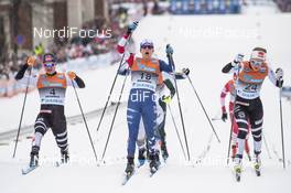 12.03.2019, Drammen, Norway (NOR): Anna Svendsen (NOR), Jessica Diggins (USA), Ane Appelkvist Stenseth (NOR), (l-r)  - FIS world cup cross-country, individual sprint, Drammen (NOR). www.nordicfocus.com. © Lyngstad/NordicFocus. Every downloaded picture is fee-liable.