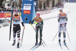 12.03.2019, Drammen, Norway (NOR): Ane Appelkvist Stenseth (NOR), Laura Gimmler (GER), Maja Dahlqvist (SWE), (l-r), (l-r)  - FIS world cup cross-country, individual sprint, Drammen (NOR). www.nordicfocus.com. © Lyngstad/NordicFocus. Every downloaded picture is fee-liable.