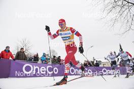 12.03.2019, Drammen, Norway (NOR): Alexander Bolshunov (RUS), Paal Troean Aune (NOR), Kasper Stadaas (NOR) - FIS world cup cross-country, individual sprint, Drammen (NOR). www.nordicfocus.com. © Lyngstad/NordicFocus. Every downloaded picture is fee-liable.
