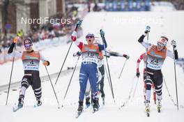 12.03.2019, Drammen, Norway (NOR): Ane Appelkvist Stenseth (NOR), Jessica Diggins (USA), Anna Svendsen (NOR), (l-r)  - FIS world cup cross-country, individual sprint, Drammen (NOR). www.nordicfocus.com. © Lyngstad/NordicFocus. Every downloaded picture is fee-liable.