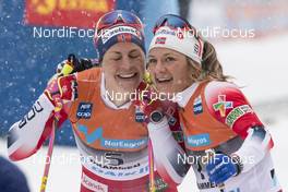 12.03.2019, Drammen, Norway (NOR): Astrid Uhrenholdt Jacobsen (NOR), Maiken Caspersen Falla (NOR), (l-r)  - FIS world cup cross-country, individual sprint, Drammen (NOR). www.nordicfocus.com. © Lyngstad/NordicFocus. Every downloaded picture is fee-liable.