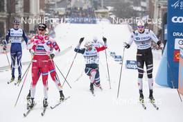 12.03.2019, Drammen, Norway (NOR): Joni Maeki (FIN), Johannes Hoesflot Klaebo (NOR), Sondre Turvoll Fossli (NOR), Paal Troean Aune (NOR), (l-r)  - FIS world cup cross-country, individual sprint, Drammen (NOR). www.nordicfocus.com. © Lyngstad/NordicFocus. Every downloaded picture is fee-liable.