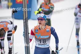 12.03.2019, Drammen, Norway (NOR): Jessica Diggins (USA) - FIS world cup cross-country, individual sprint, Drammen (NOR). www.nordicfocus.com. © Lyngstad/NordicFocus. Every downloaded picture is fee-liable.
