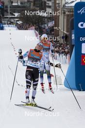 12.03.2019, Drammen, Norway (NOR): Anna Svendsen (NOR), Hanna Falk (SWE), (l-r)  - FIS world cup cross-country, individual sprint, Drammen (NOR). www.nordicfocus.com. © Lyngstad/NordicFocus. Every downloaded picture is fee-liable.