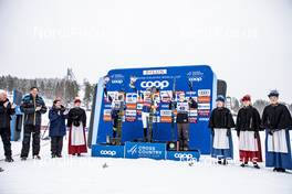 17.03.2019, Falun, Sweden (SWE): Ebba Andersson (SWE), Therese Johaug (NOR), Jessica Diggins (USA), (l-r) - FIS world cup cross-country, 10km women, Falun (SWE). www.nordicfocus.com. © Modica/NordicFocus. Every downloaded picture is fee-liable.