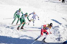 16.03.2019, Falun, Sweden (SWE): Johannes Hoesflot Klaebo (NOR), Federico Pellegrino (ITA), (l-r)  - FIS world cup cross-country, individual sprint, Falun (SWE). www.nordicfocus.com. © Modica/NordicFocus. Every downloaded picture is fee-liable.