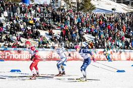 16.03.2019, Falun, Sweden (SWE): Natalia Matveeva (RUS), Sophie Caldwell (USA), Ida Ingemarsdotter (SWE), (l-r)  - FIS world cup cross-country, individual sprint, Falun (SWE). www.nordicfocus.com. © Modica/NordicFocus. Every downloaded picture is fee-liable.