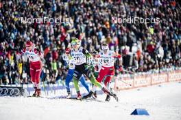 16.03.2019, Falun, Sweden (SWE): Natalia Matveeva (RUS), Anna Dyvik (SWE), Eva Urevc (SLO), Tiril Udnes Weng (NOR), (l-r)  - FIS world cup cross-country, individual sprint, Falun (SWE). www.nordicfocus.com. © Modica/NordicFocus. Every downloaded picture is fee-liable.