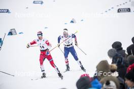 22.03.2019, Quebec, Canada (CAN): Simen Hegstad Krueger (NOR), Andrew Musgrave (GBR), (l-r)  - FIS world cup cross-country, individual sprint, Quebec (CAN). www.nordicfocus.com. © Modica/NordicFocus. Every downloaded picture is fee-liable.